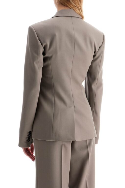 single-breasted wool blazer - Image 3