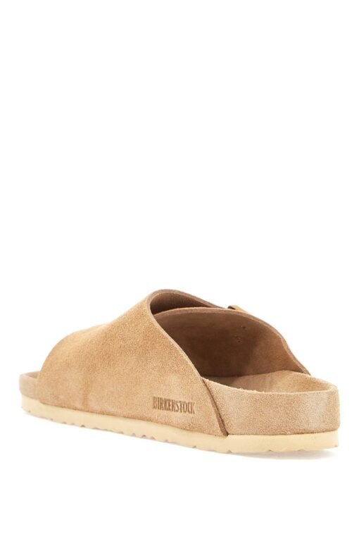 beige suede zurich sandals with adjustable buckles - Image 3