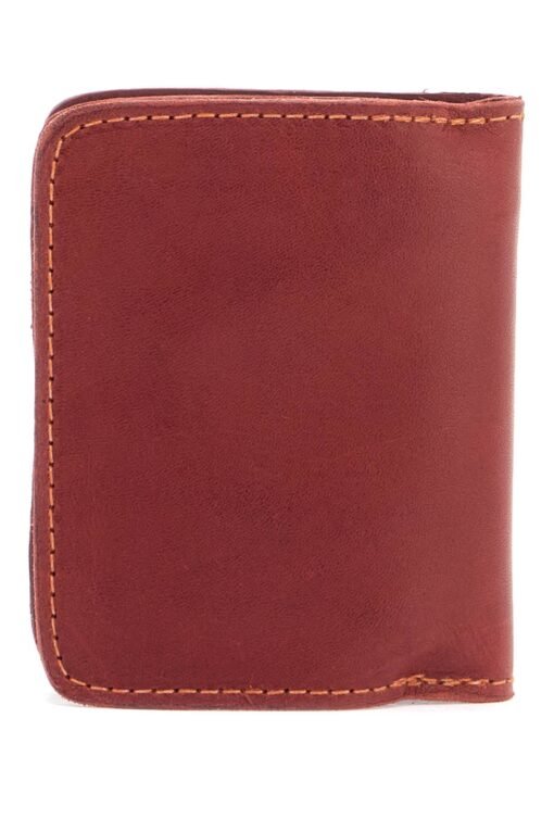 elegant red kangaroo leather wallet with card slots - Image 3