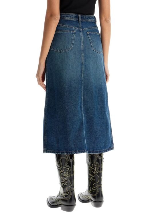 "georgia denim midi skirt in - Image 3
