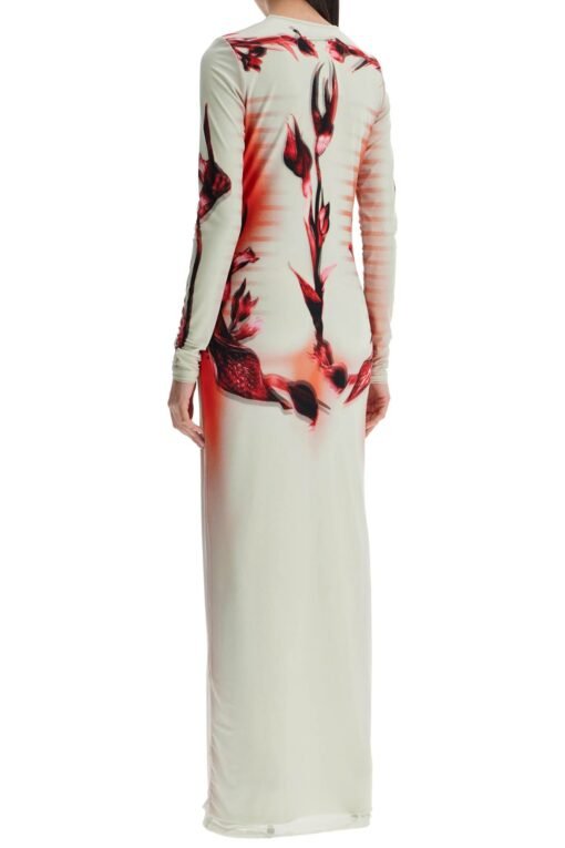 long dress flower body morphing pink floral slim - Image 3