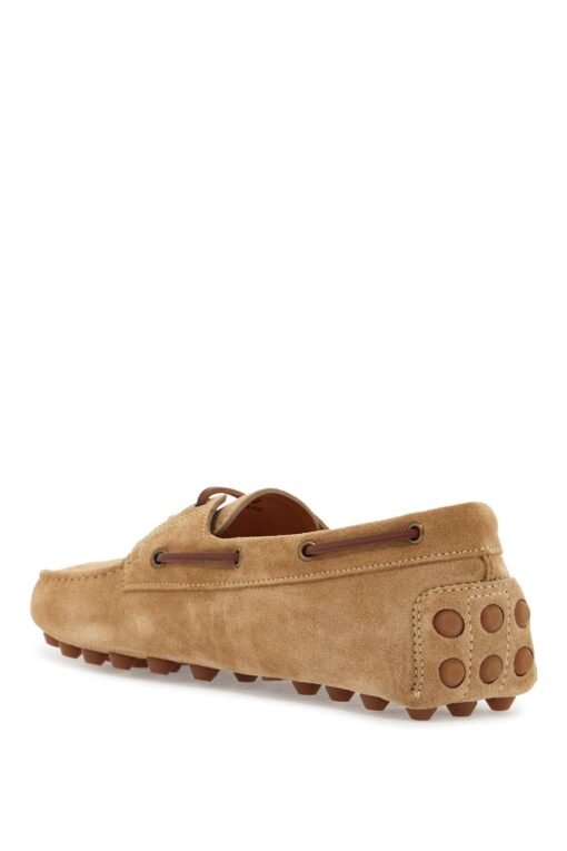 suede biscuit leather loafers with rubber sole - Image 3