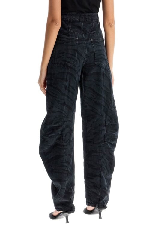 animal print barrel jeans - Image 3