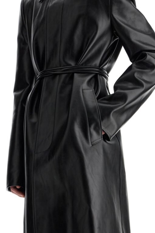 waterproof leather jacket with voluminous shoulders - Image 4