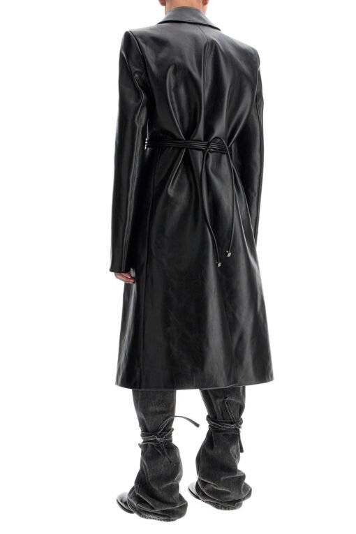 waterproof leather jacket with voluminous shoulders - Image 3