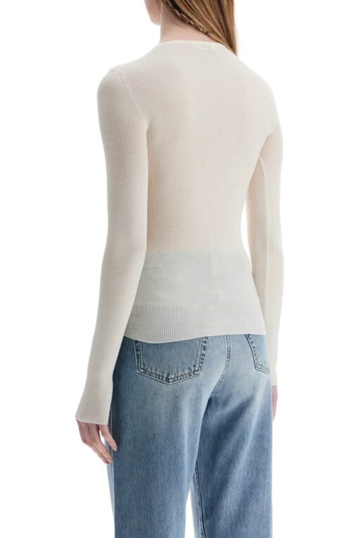 glaze color wool top with v-neck - Image 3