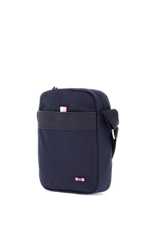 navy blue messenger bag for men with zip and front pocket for work - Image 3