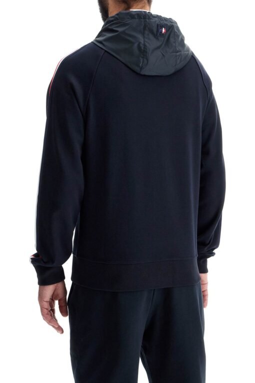 navy blue zip hoodie cotton polyester - Image 3