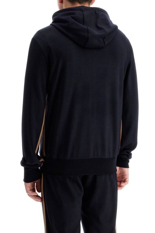 wool jersey zip-up sweatshirt with - Image 3