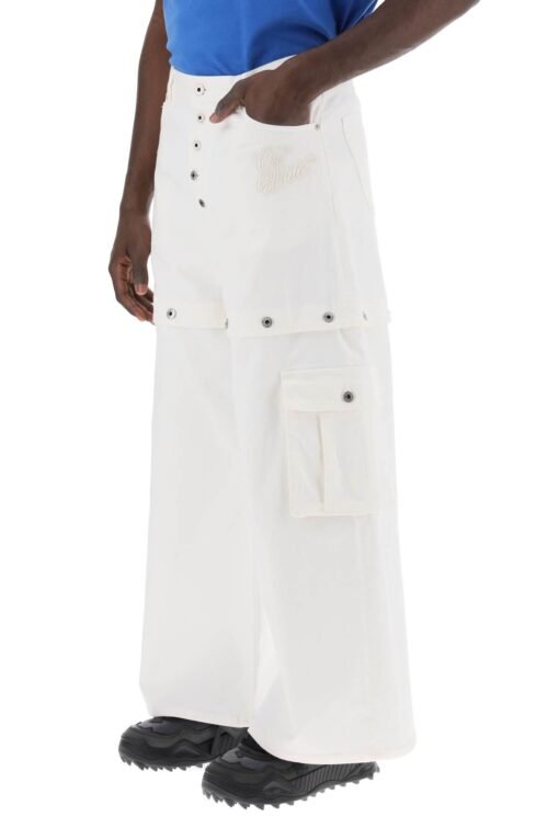 "90's logo convertible baggy jeans - Image 4