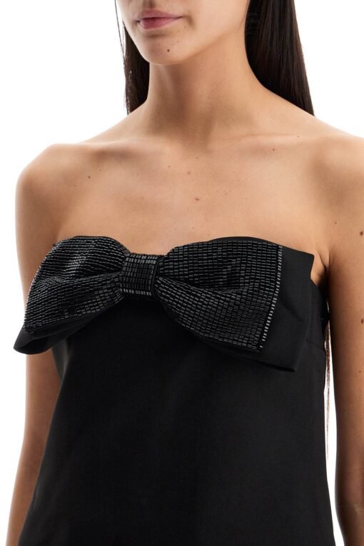 'strapless top with bow - Image 4