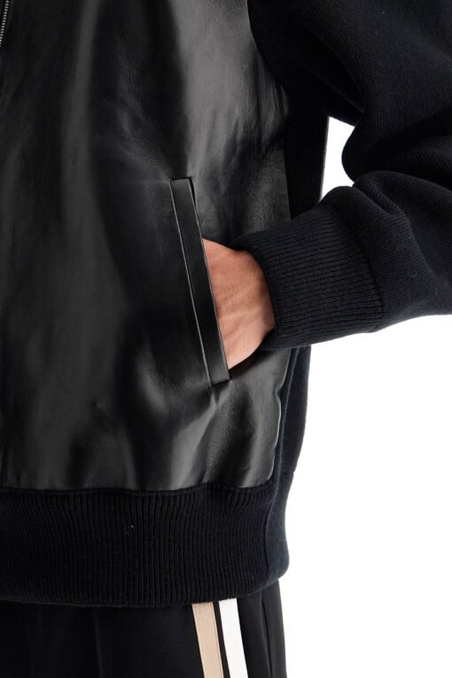 wool and leather cardigan - Image 4