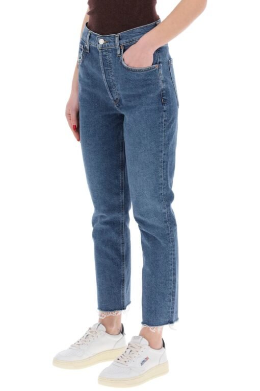 high-waisted straight cropped jeans in the - Image 4