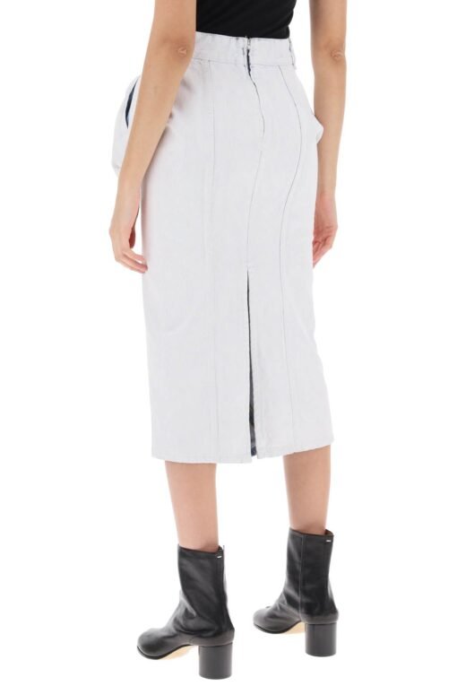 crinkled denim ruffled skirt - Image 3