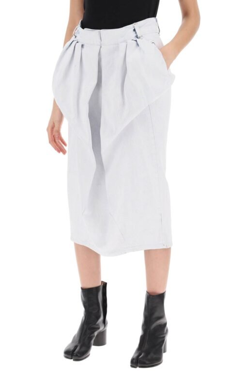 crinkled denim ruffled skirt - Image 4