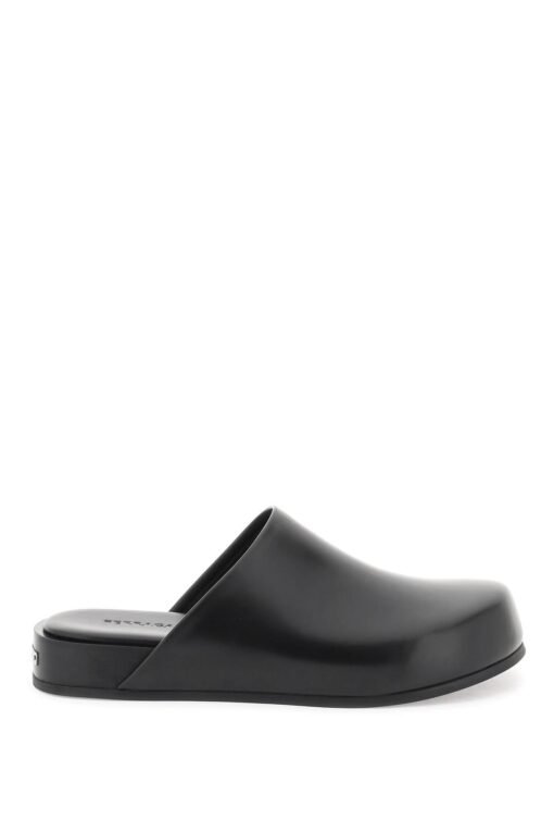 smooth leather clogs