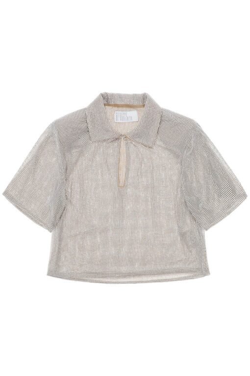 "mesh top with rhinest