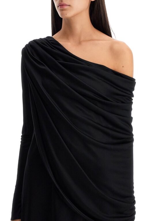 gathered jersey mini dress in - Image 4