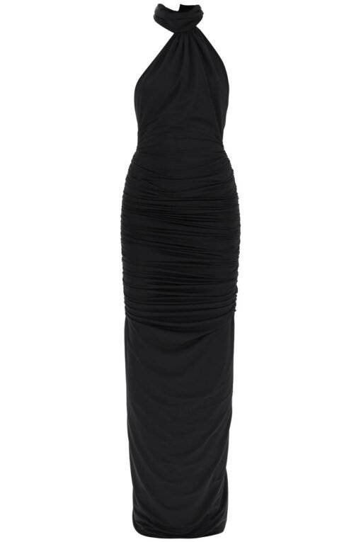 draped-jersey maxi dress
