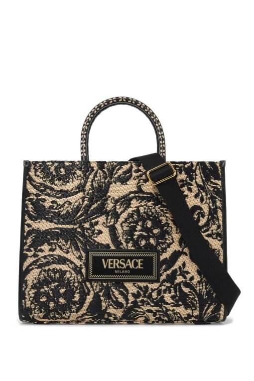 medium athena barocco tote bag in raff