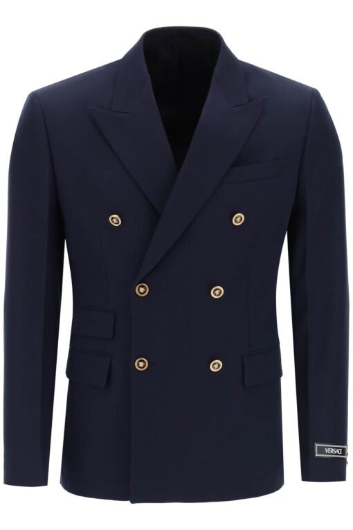 tailored jacket with medusa buttons
