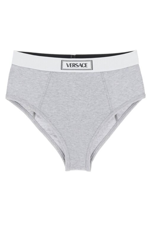 ribbed briefs with '90s logo