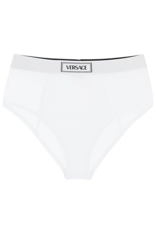 ribbed briefs with '90s logo