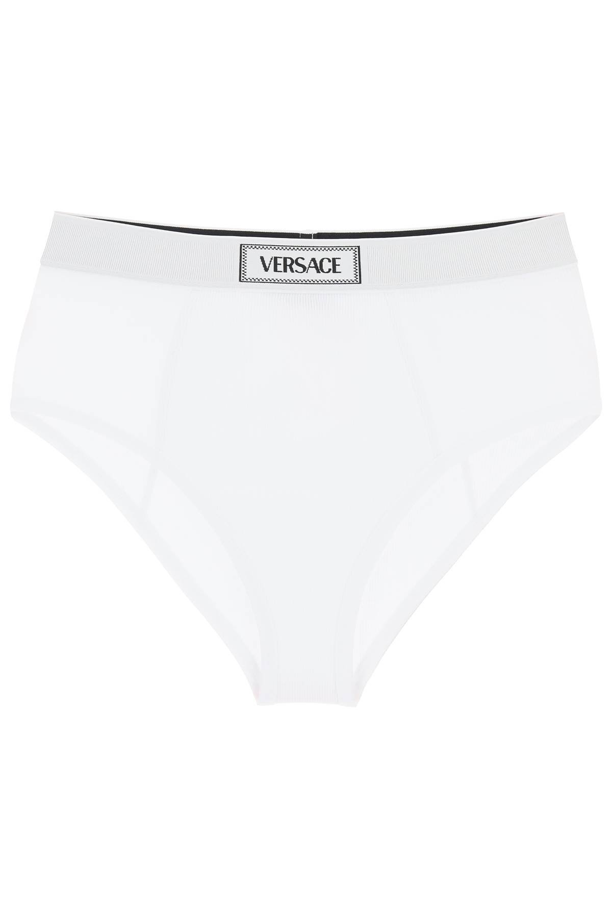 ribbed briefs with '90s logo