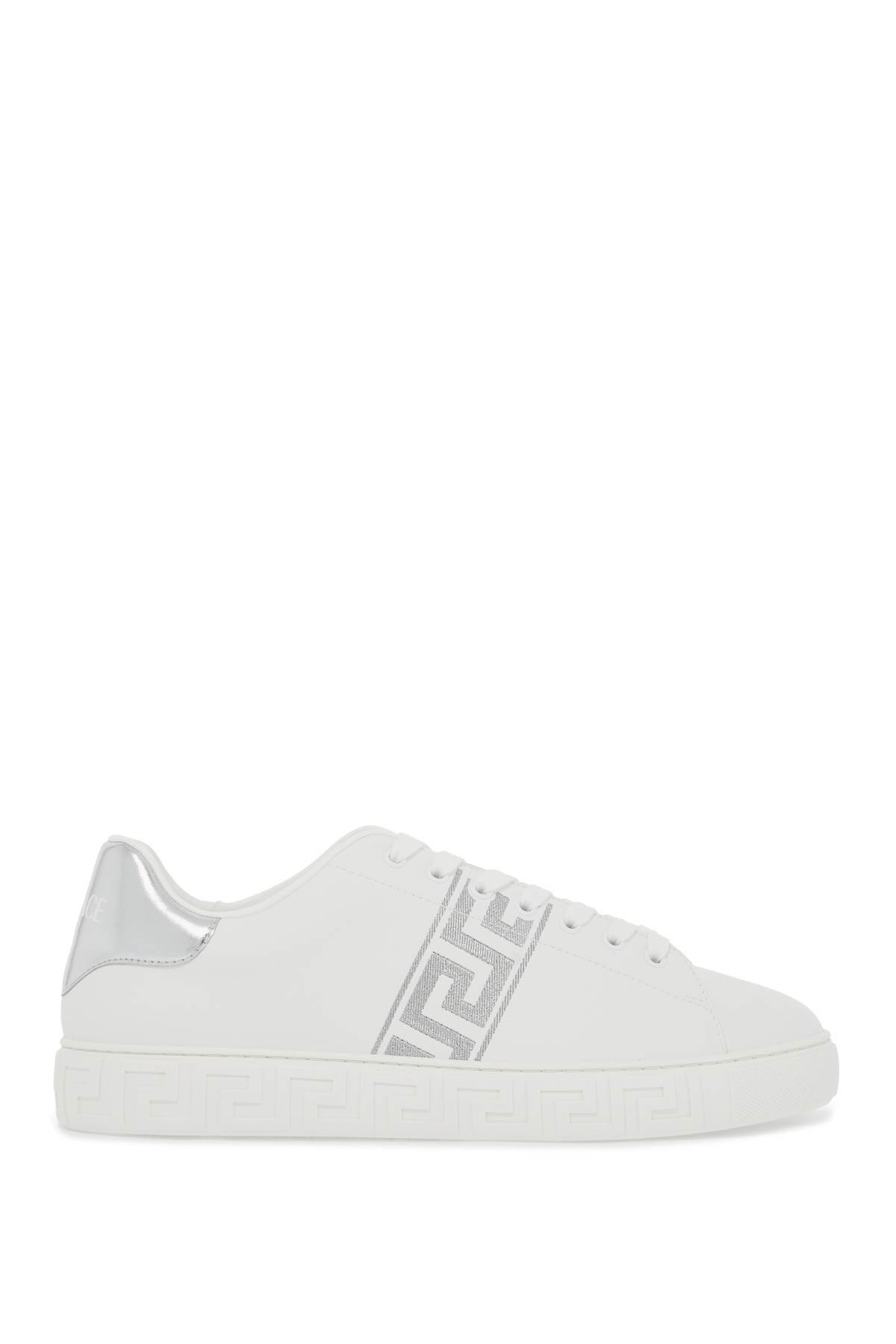 embroidered greek pattern sneakers in