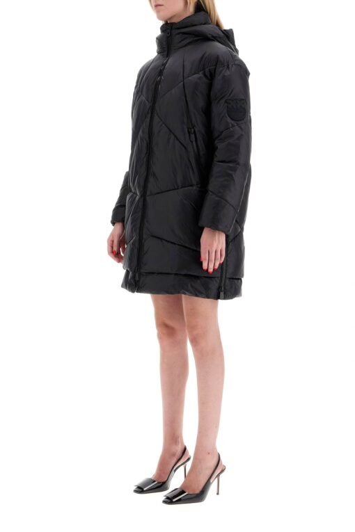 mid-length down jacket with hood - Image 4