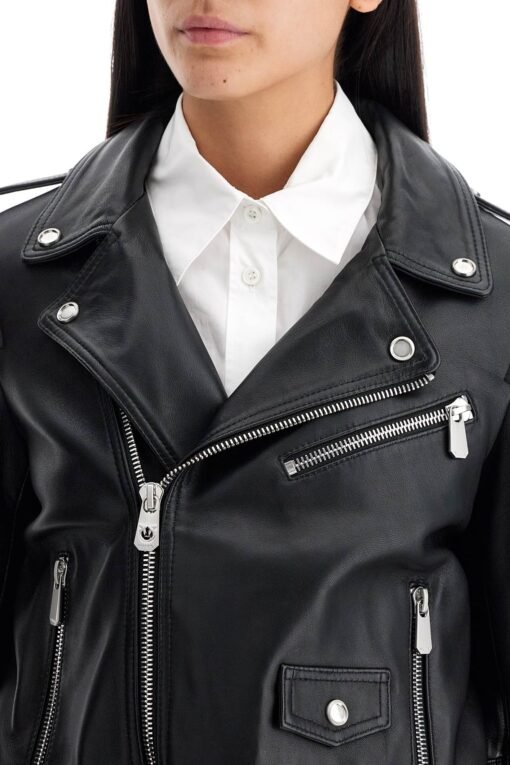 nappa leather biker jacket - Image 4