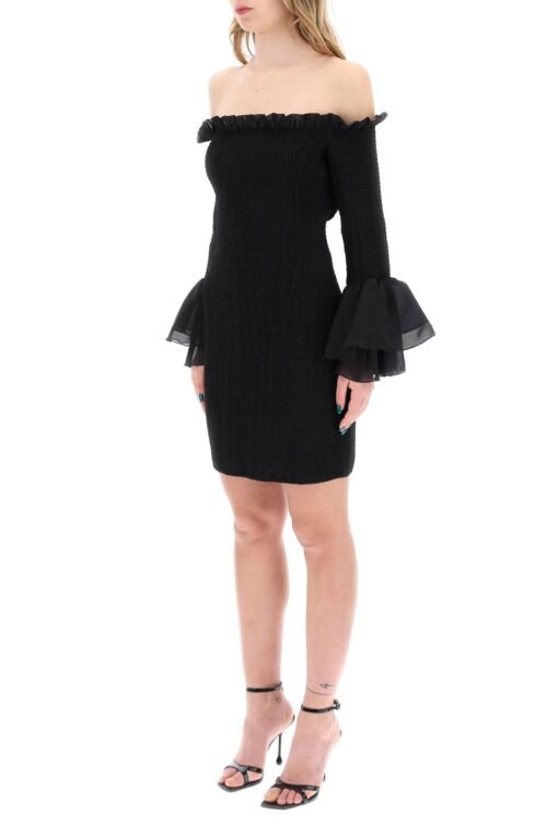 smocked mini dress in point - Image 4