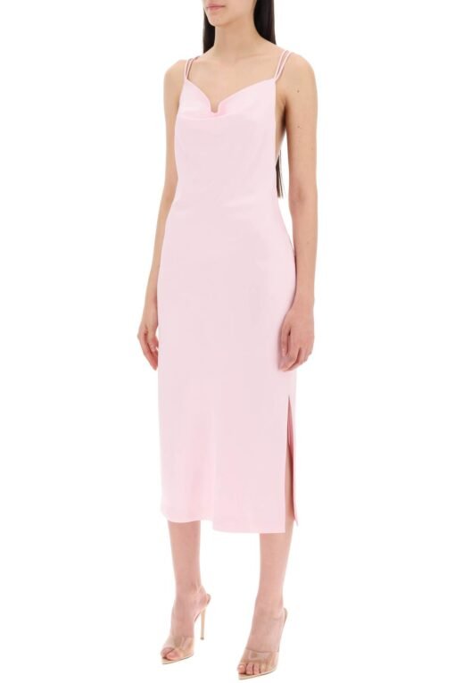 satin midi slip dress for a - Image 4