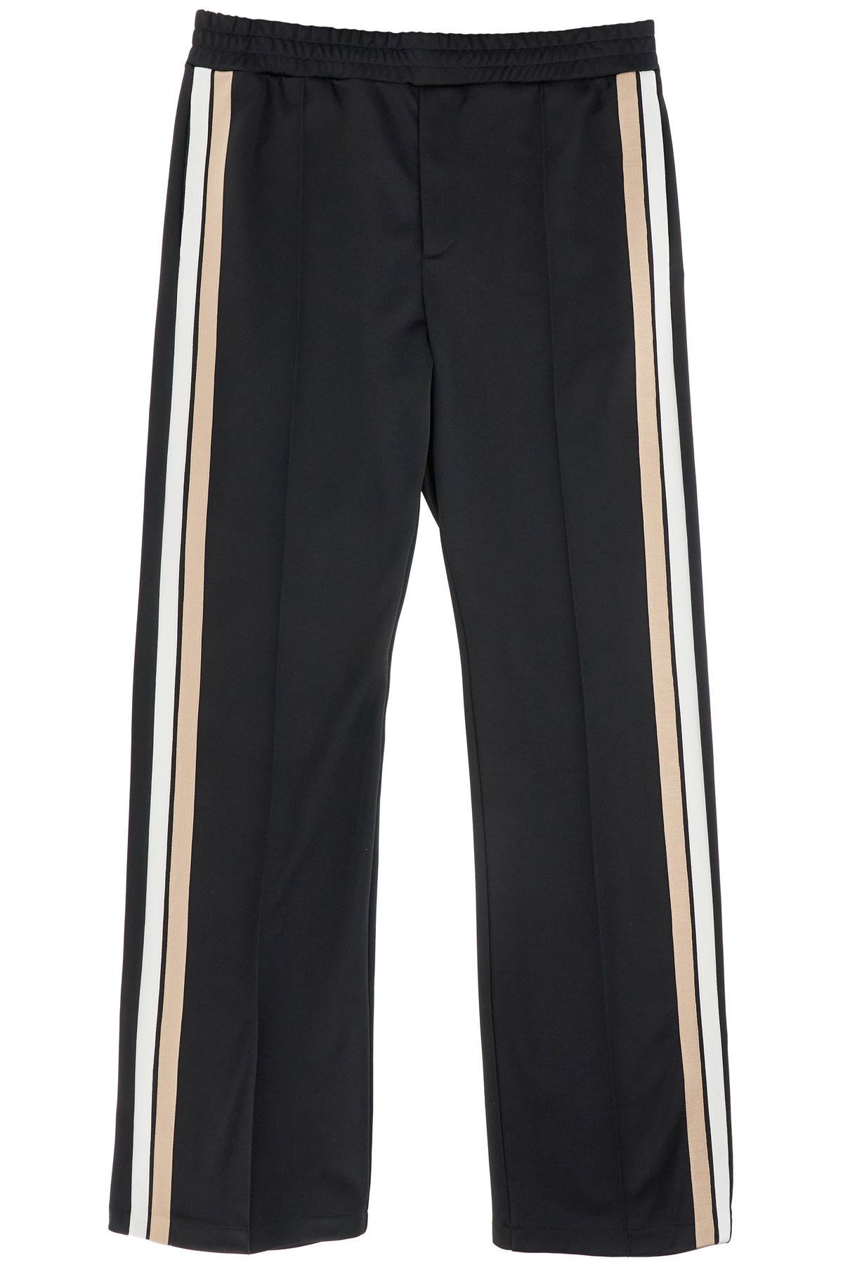 sporty pants with side stripes