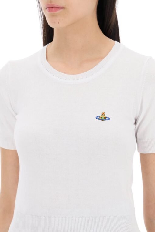 bea short-sleeve sweater with orb embroidery - Image 4