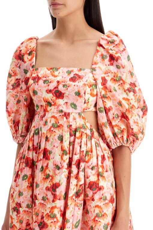 short linen lightburst dress for women - Image 4