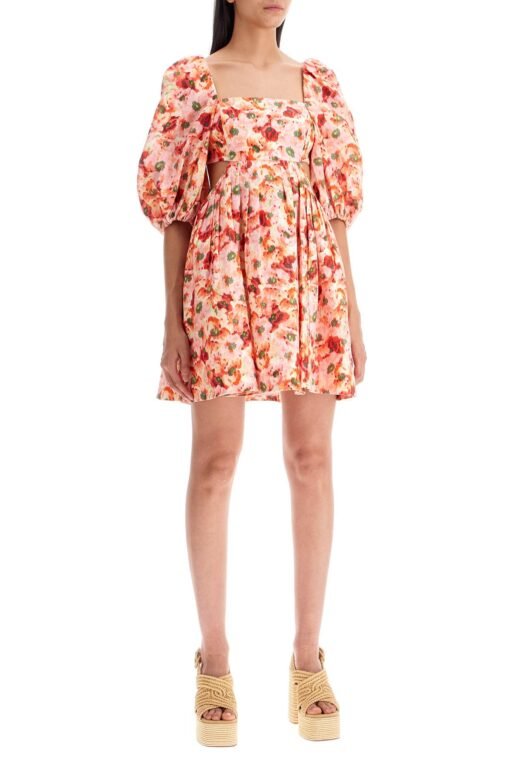 short linen lightburst dress for women - Image 2