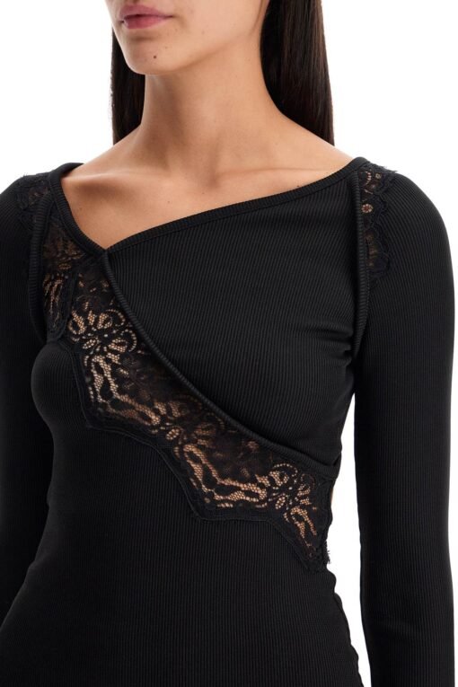 long-sleeved top with lace - Image 4