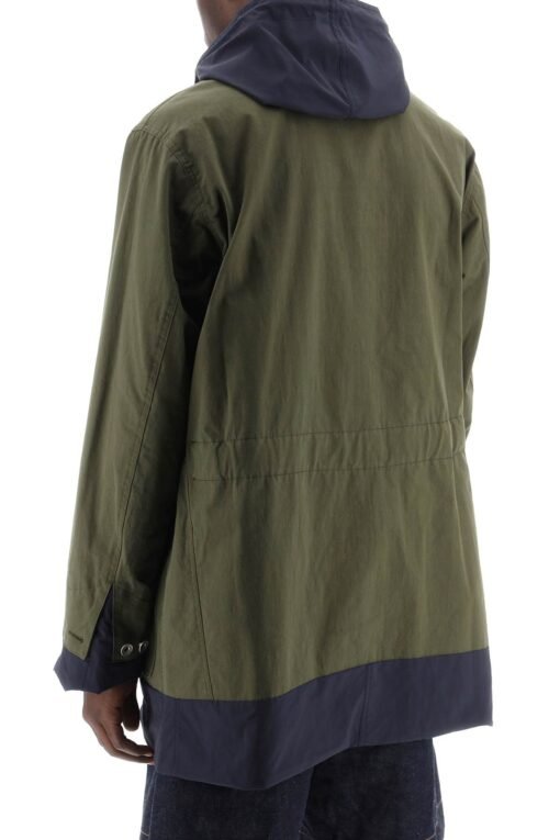 reversible cotton blend overcoat with - Image 3