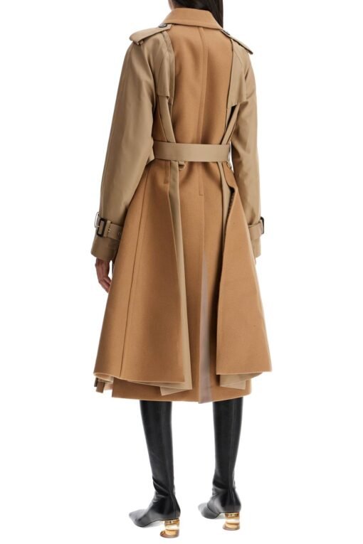 hybrid coat in gabardine and - Image 3