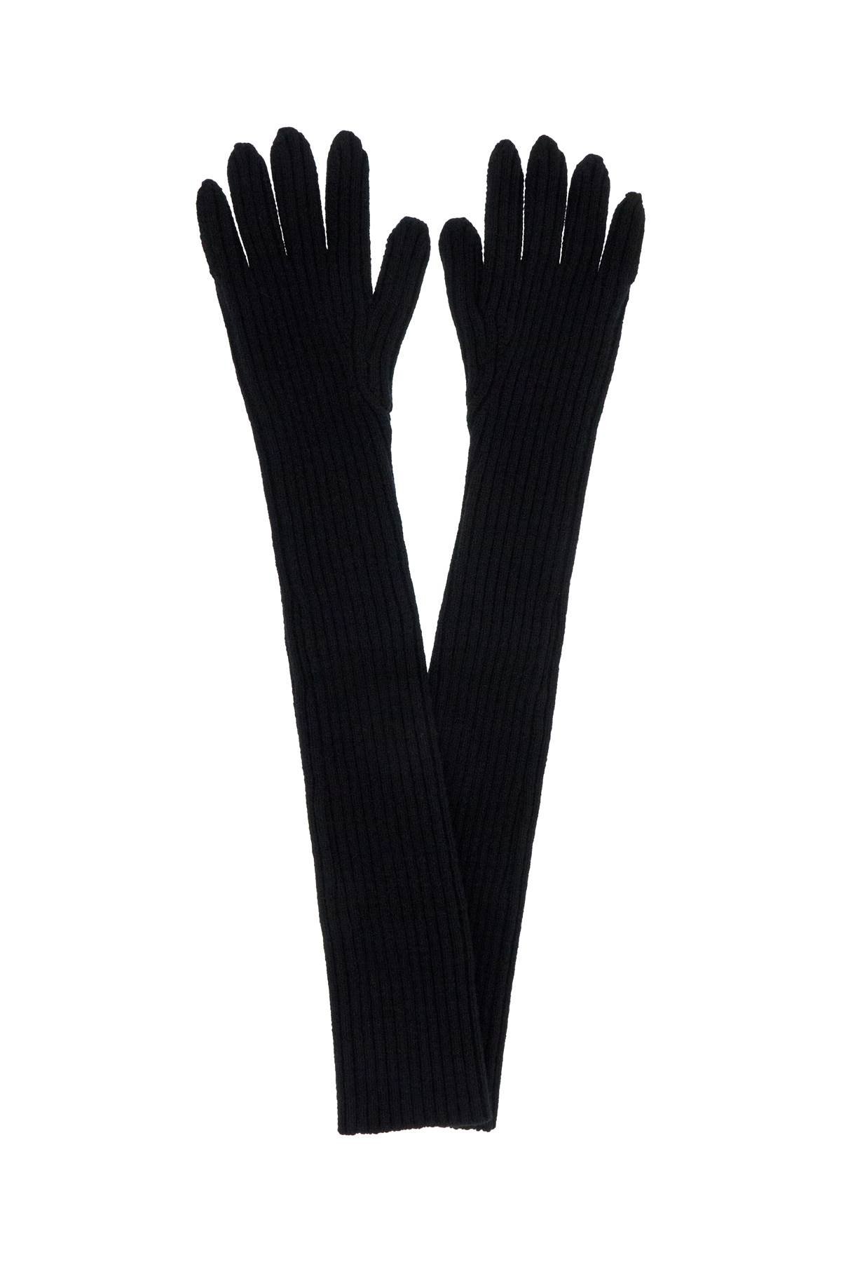 long virgin wool gloves