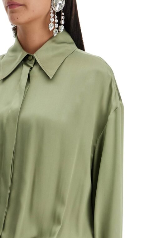 silk satin mini dress in - Image 4