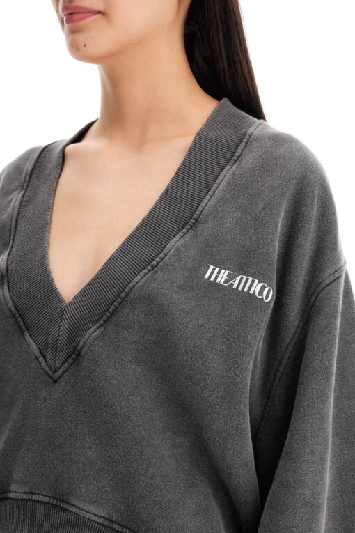 'oversized v-neck sweatshirt - Image 4