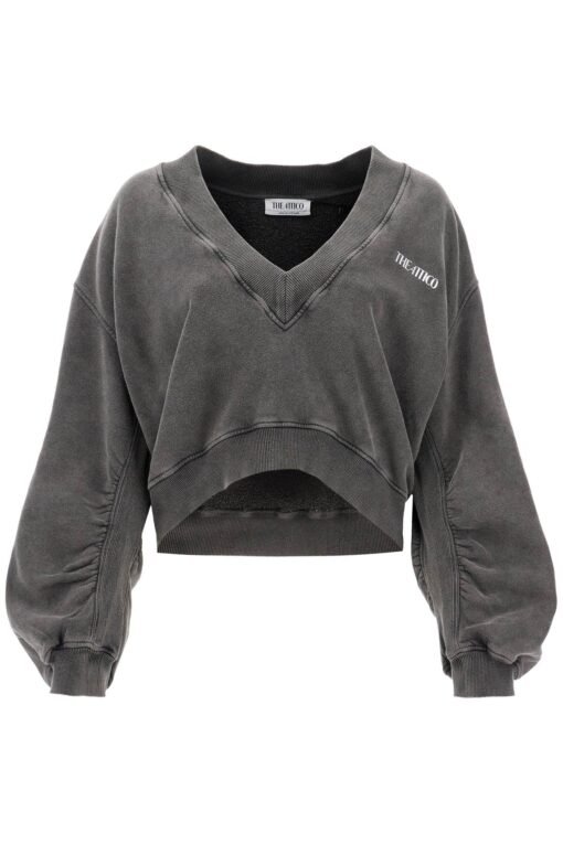 'oversized v-neck sweatshirt
