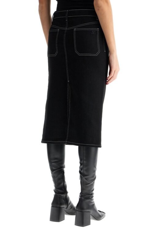 denim midi skirt in seven - Image 3