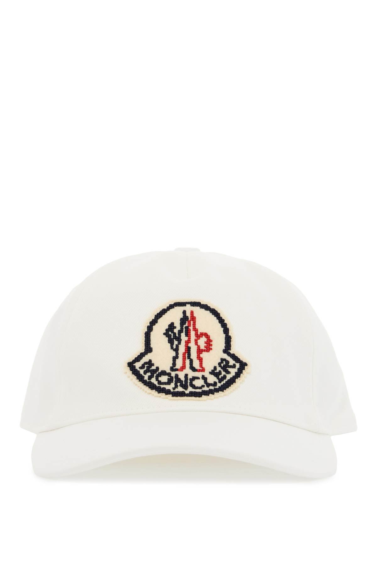 baseball cap with felt logo embroidered on