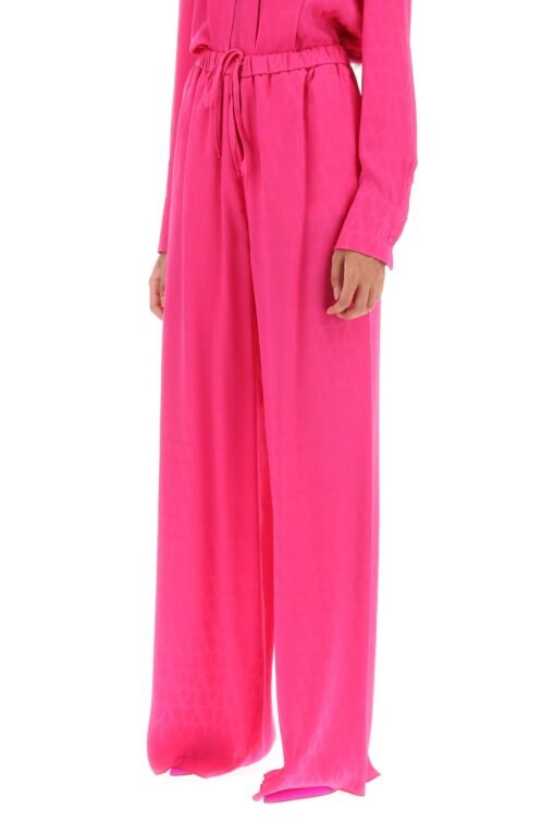 toile iconographe palazzo pants in silk jacquard - Image 4