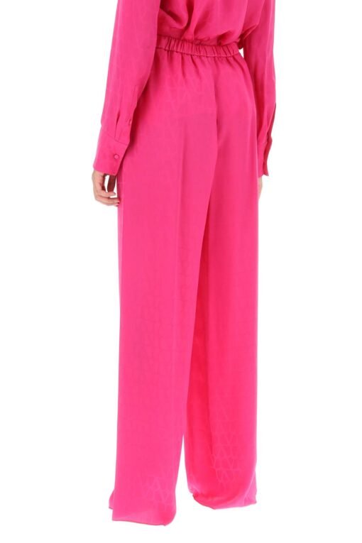 toile iconographe palazzo pants in silk jacquard - Image 3
