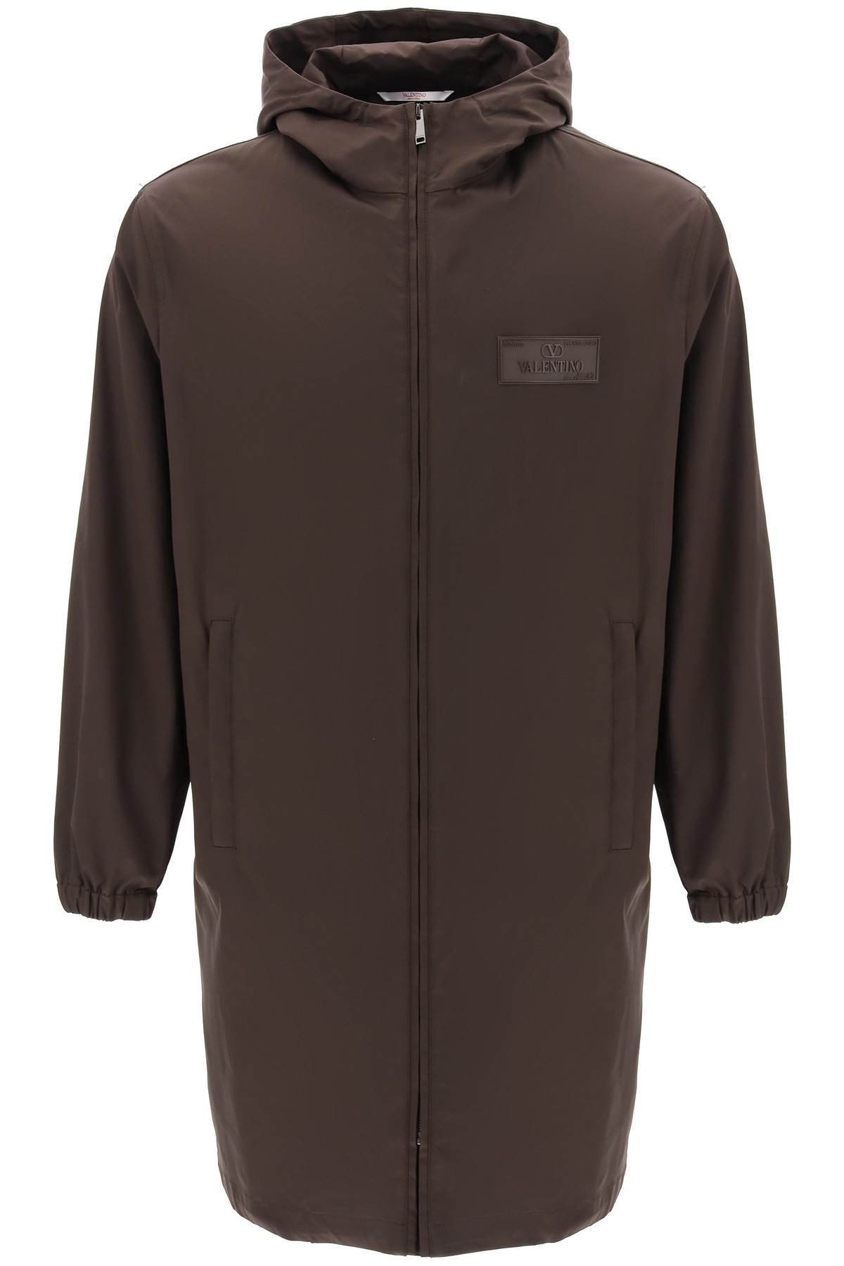 raincoat with maison valentino rubber label