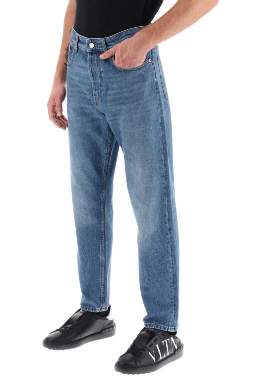 tapered jeans with medium wash - Image 4